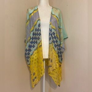 Echo New York Women’s Sheer Multicolor Modal Lightweight Cardigan One Size NWT